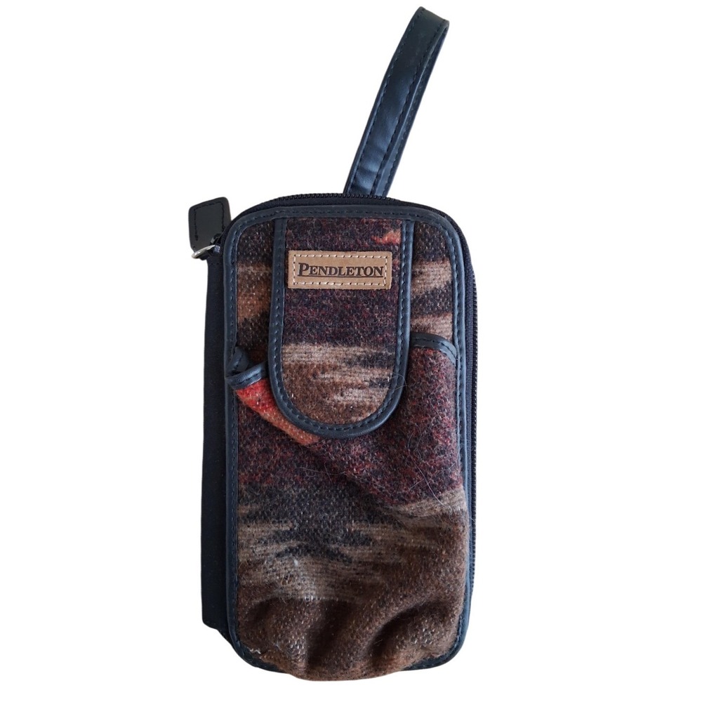 Pendleton Wool Southwestern Wristlet Wallet Phone Case Brown Multi RN‎ 29685